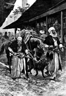 In an Albanian Bazaar - by R. Caton Woodville, 1895. Creator: Unknown