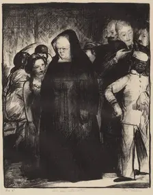 In an Elevator, 1916. Creator: George Wesley Bellows