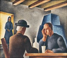 In an Inn, 1927. Creator: Mikulas Galanda