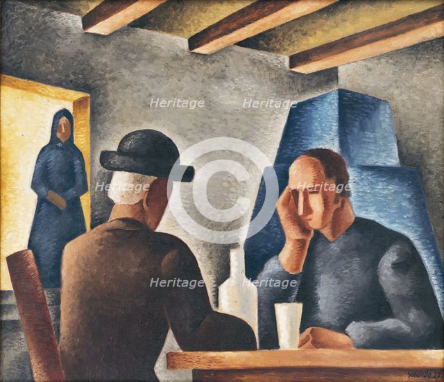 In an Inn, 1927. Creator: Mikulas Galanda.