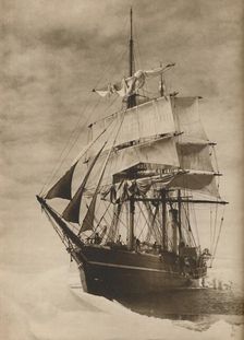 In an icefield, a superb illustration of the celebrated whaler Terra Nova 1936. Creator: Unknown