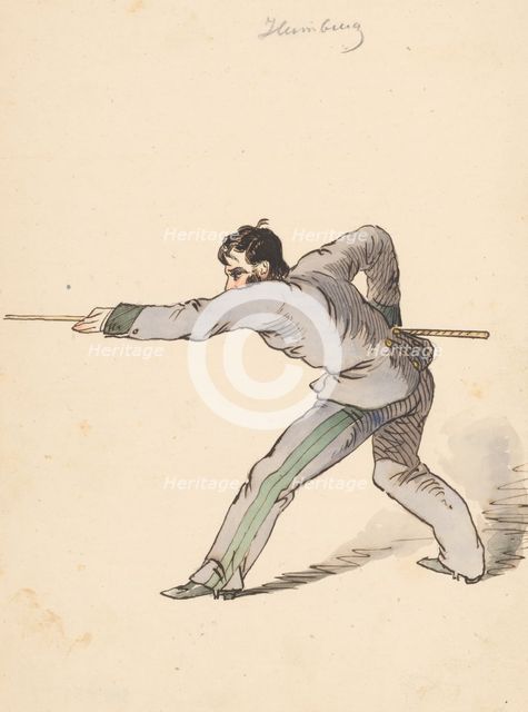 In game I., 1850-1860. Creator: Friedrich Carl von Scheidlin.