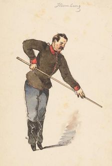 In game II., 1850-1860. Creator: Friedrich Carl von Scheidlin