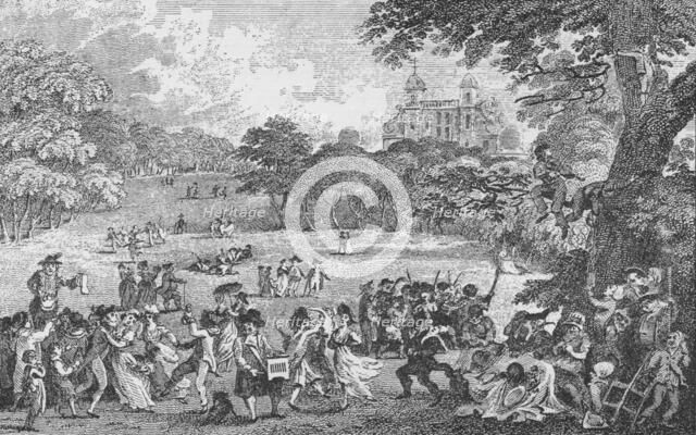 'In Greenwich Park on Whit Monday', c1802, (1912).  Artist: Samuel Rawle.