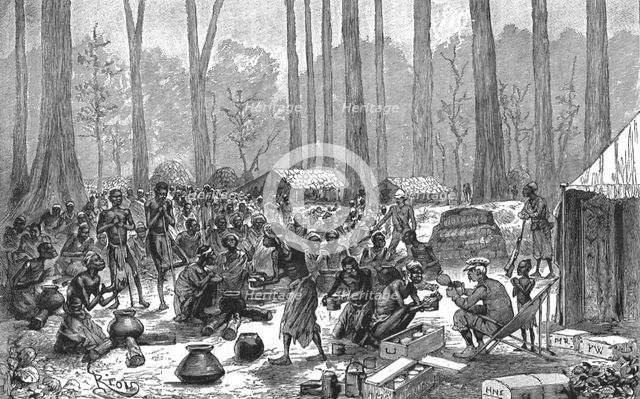 "In Darkest Africa"- Illustrations from Mr Stanley's Great Book, Starvation Camp, 1890. Creator: Unknown.