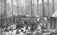 "In Darkest Africa"- Illustrations from Mr Stanley's Great Book, Starvation Camp, 1890. Creator: Unknown