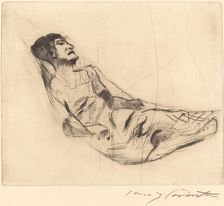 In der hängematte II (In the Hammock II), 1920. Creator: Lovis Corinth