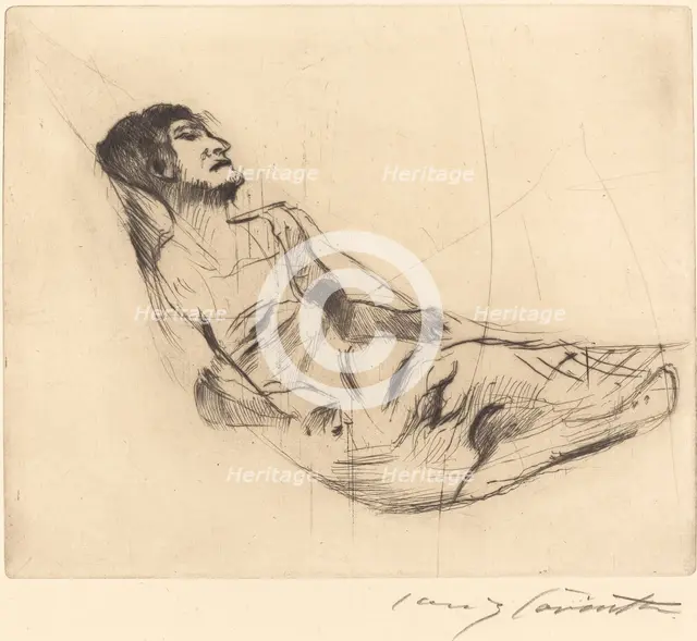 In der hängematte II (In the Hammock II), 1920. Creator: Lovis Corinth.