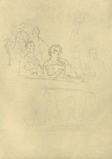 In der Loge mid-late 19th century, (c1924). Creator: Carl Spitzweg