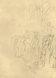 In Erwartung der Prozession mid-late 19th century, (c1924). Creator: Carl Spitzweg