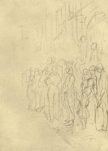 In Erwartung der Prozession mid-late 19th century, (c1924). Creator: Carl Spitzweg