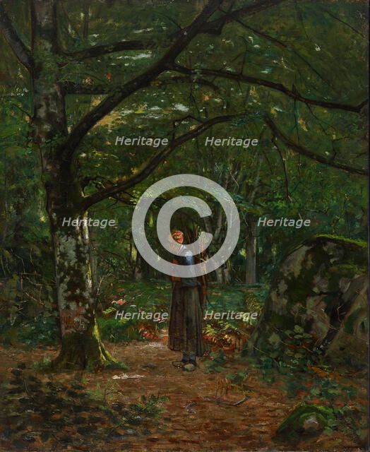 In Fontainebleau Woods (Fontainebleau Forest), 1873. Creator: John Washington Love.