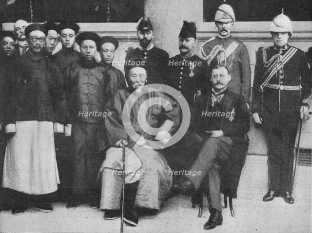 'In Far Cathay - An interesting group at Hong Kong, taken before Li Hung went to Pekin', 1900. Creator: Unknown.
