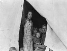 In Farm Security Administration (FSA) migratory labor camp, Brawley, Imperial Valley, 1939. Creator: Dorothea Lange