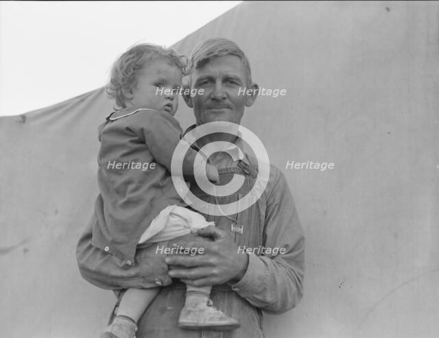 In Farm Security Administration (FSA) migratory labor camp, Brawley, Imperial Valley, 1939. Creator: Dorothea Lange.