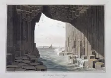 In Fingal's Cave, Staffa, Scotland, 1829. Creator: William Daniell