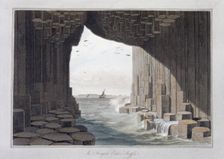 In Fingal's Cave, Staffa, Scotland, 1829. Creator: William Daniell