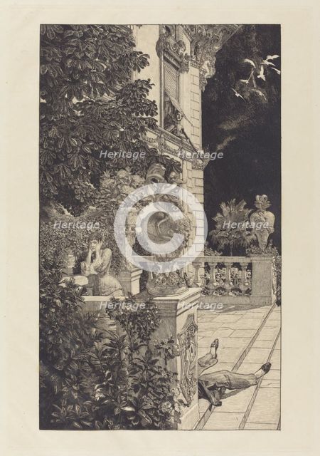 In Flagranti, 1883. Creator: Max Klinger.