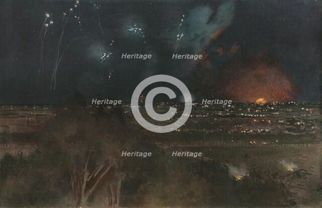 In Flanders; The Yser Offensive (1917); Bombardment of German lines..., 1917. Creator: Unknown.