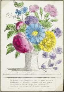 In Flowers and Blossoms (valentine), c.1830. Creator: Unknown