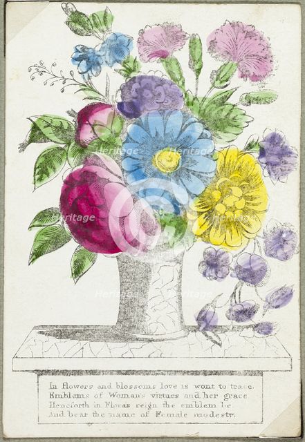 In Flowers and Blossoms (valentine), c.1830. Creator: Unknown.