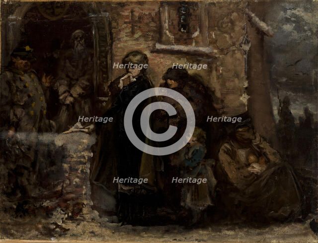 In Front of a Church, c1886. Creator: Wladyslaw Rossowski.