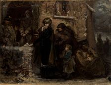 In Front of a Church, c1886. Creator: Wladyslaw Rossowski