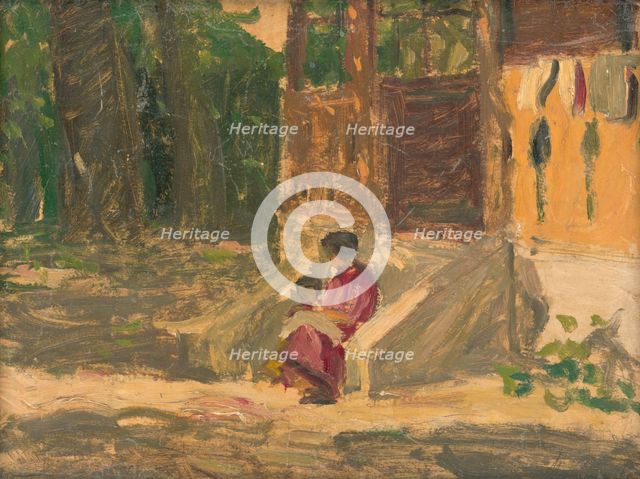 In front of a House, around 1920. Creator: Teodor Jozef Mousson.