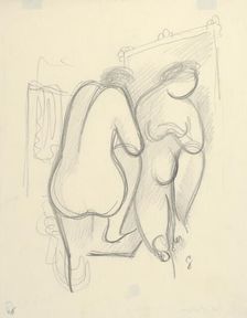 In front of mirror, 1936-1937. Creator: Mikulas Galanda