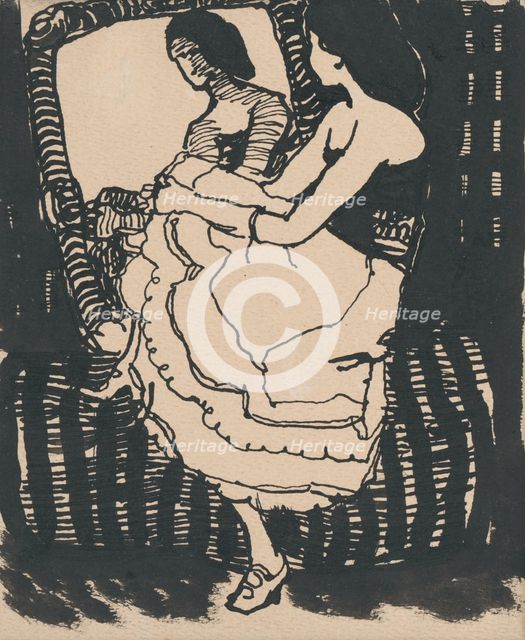 In front of mirror I., 1908. Creator: Konstantín Kövári-Kacmarik.
