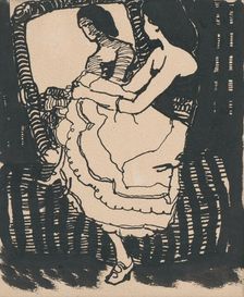 In front of mirror I., 1908. Creator: Konstantín Kövári-Kacmarik