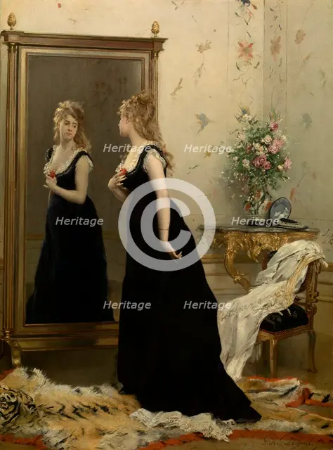 In Front of the Mirror. Creator: Gustave Leonard de Jonghe.