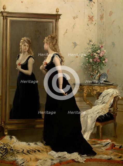 In Front of the Mirror. Creator: Gustave Leonard de Jonghe.