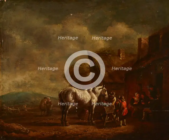 In Front of the Inn, 18th century. Creator: Unknown.