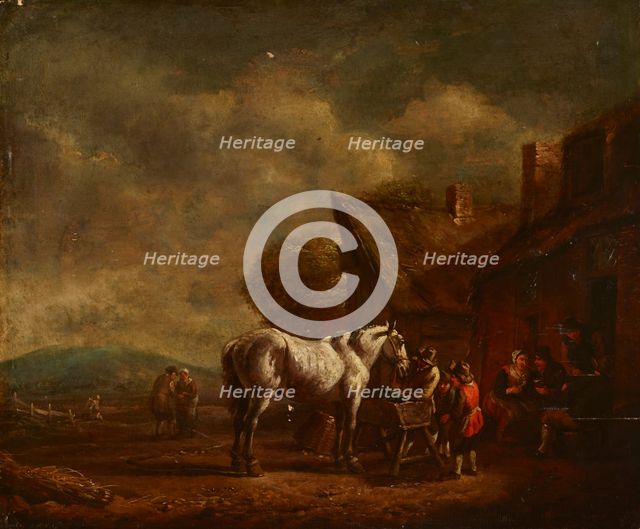 In Front of the Inn, 18th century. Creator: Unknown.