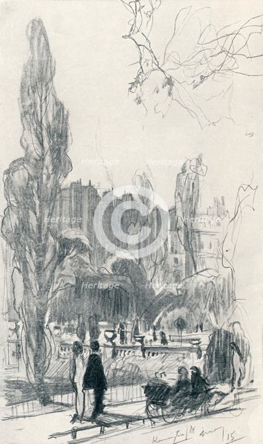 'In Kensington Gardens - Stage One', c1920. Artist: Claude Allin Shepperson.