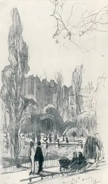 In Kensington Gardens - Stage One c1920. Artist: Claude Allin Shepperson