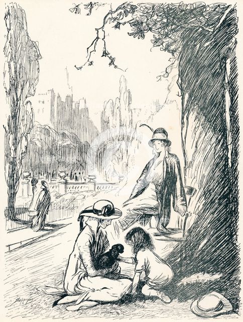 'In Kensington Gardens - Stage Six', c1920. Artist: Claude Allin Shepperson.