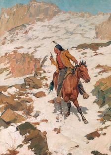 In Hot Pursuit, After 1900. Creator: Charles Schreyvogel
