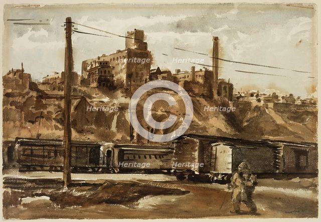 In Hoboken, 1940. Creator: Reginald Marsh.