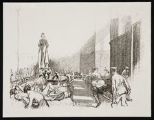 In hospital in England 1917. Artist: Claude Allin Shepperson