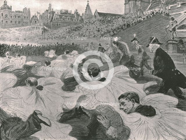 'In haste to see the King and Queen leave the Abbey', 1902. Creator: Paul Charles Renouard.