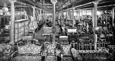 In one department of many: part of the furniture show-room, 1909. Creator: Unknown