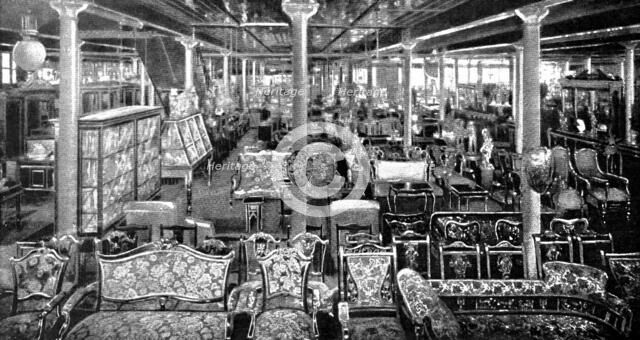 In one department of many: part of the furniture show-room, 1909. Creator: Unknown.