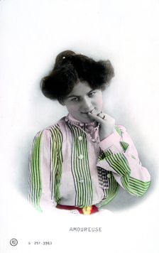 In Love French Postcard, c1900