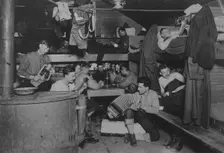 In log camp, Hoquiam, Wash., 1917 and 1918. Creator: Bain News Service
