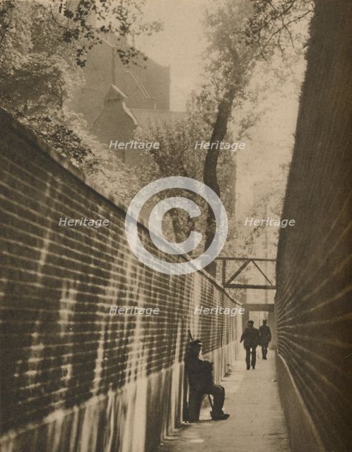 'In Lansdowne Passage, Where A Highwayman Once Galloped For His Life', c1935. Creator: Taylor.