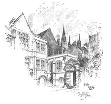 In Little Dean's Yard 1890. Artist: Herbert Railton