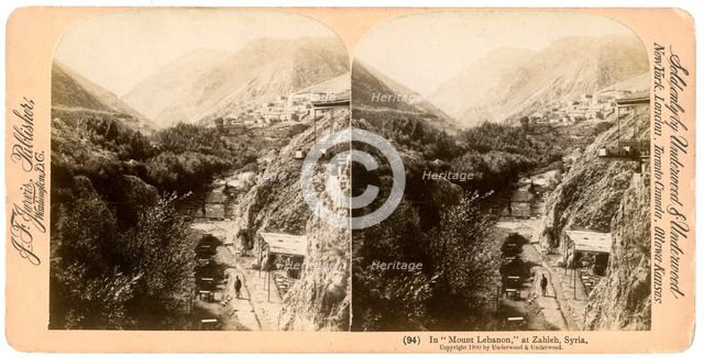 In 'Mount Lebanon', Zahlah, Lebanon, 1900.Artist: Underwood & Underwood