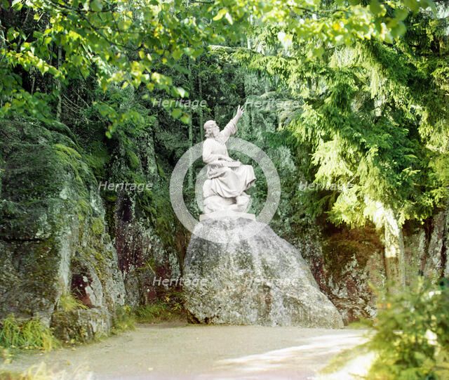 In Monrepos Park in Vyborg, between 1905 and 1915. Creator: Sergey Mikhaylovich Prokudin-Gorsky.
